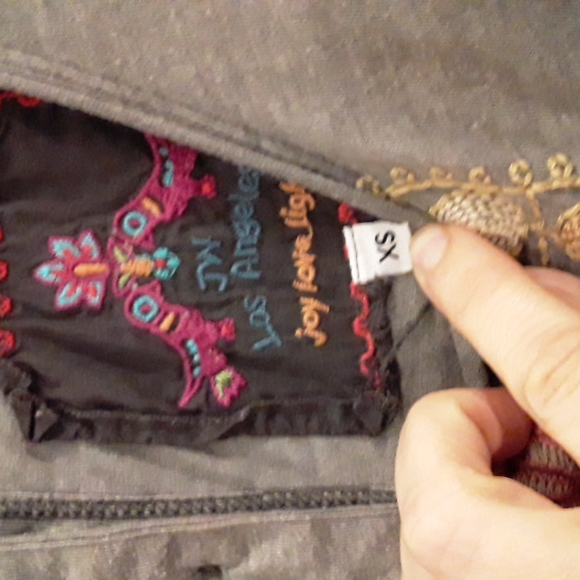 Johnny Was embroidered button back ruffle boho dress XS - Picture 3 of 8